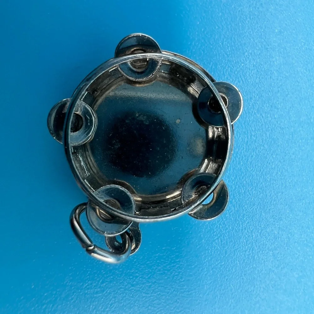 Sterling Tambourine Charm - Picture 1 of 2